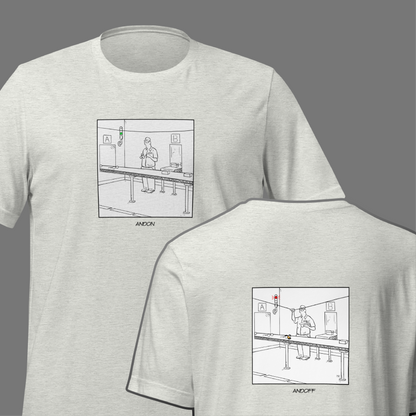 Andon Cartoon T-shirt | Humor for Lean Manufacturing Professionals