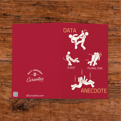 Greeting card for data scientists, six sigma black belts, statisticians, and industrial engineers