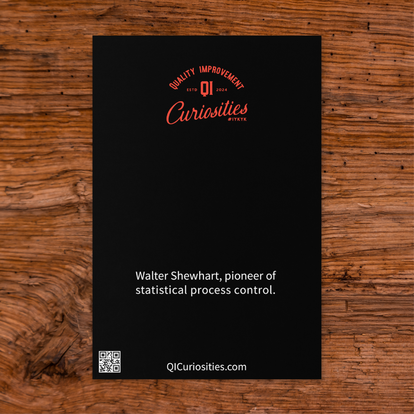 Walter Shewhart SPC Greeting Card