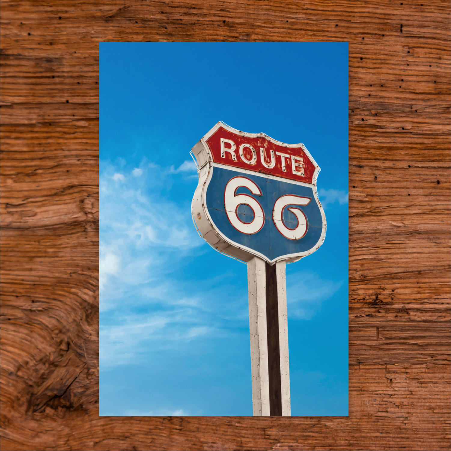 Rustic Route 6 Sigma Road Sign Greeting Card for Six Sigma Black Belts