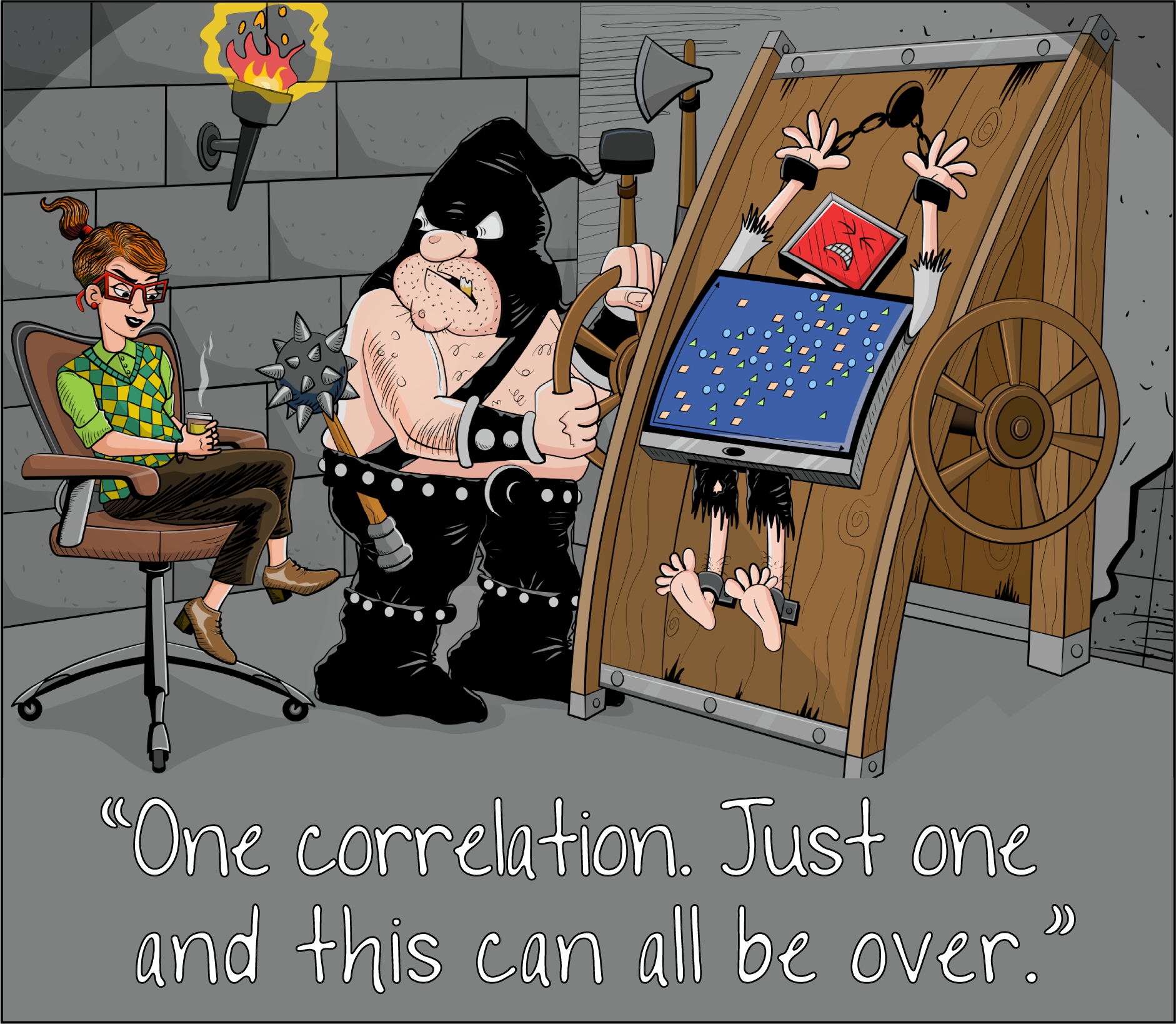 Ronald Coase quote warning against the temptation of over-manipulating a dataset: “Torture the data long enough and it will confess.”