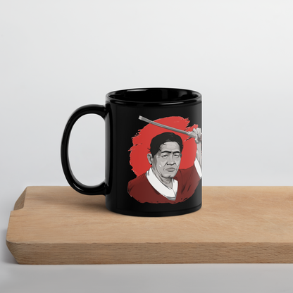 Shigeo Shingo "Only the Last Turn" Black Mug | Lean Manufacturing Joke