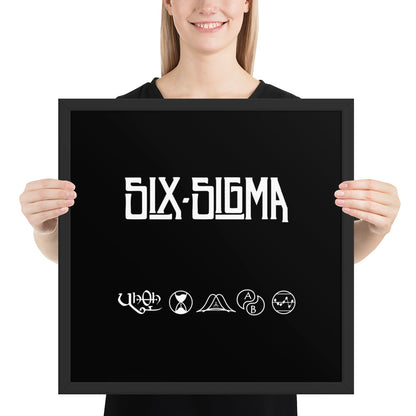 Zeppelin Style Six Sigma DMAIC Framed Poster | For QI or Op-Ex Office