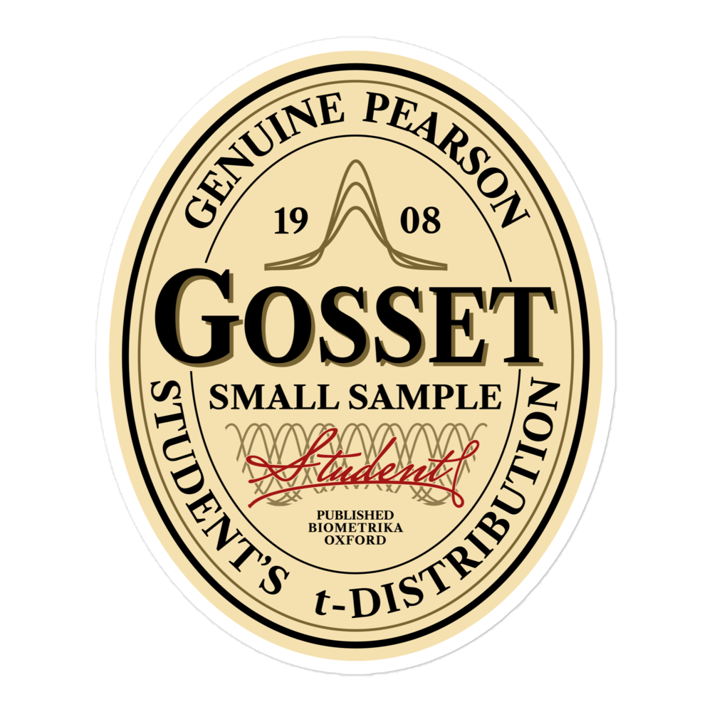 William Gosset "Student" Stout Sticker