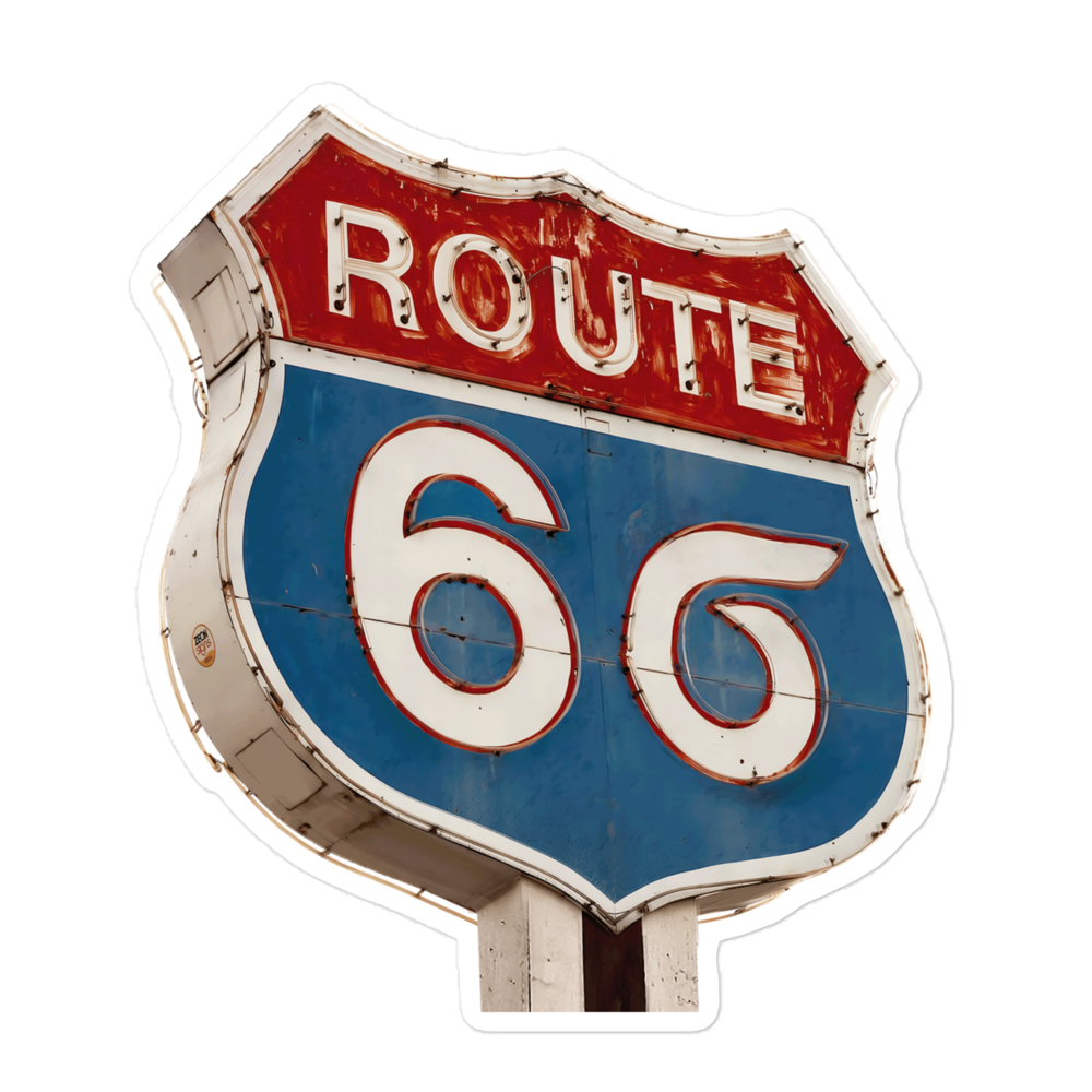 Rustic Route 6 Sigma Highway Sign Sticker for Six Sigma Black Belts and Industrial Engineers