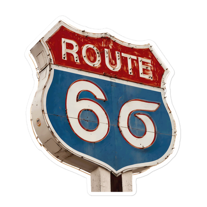 Rustic Route 6 Sigma Highway Sign Sticker for Six Sigma Black Belts and Industrial Engineers