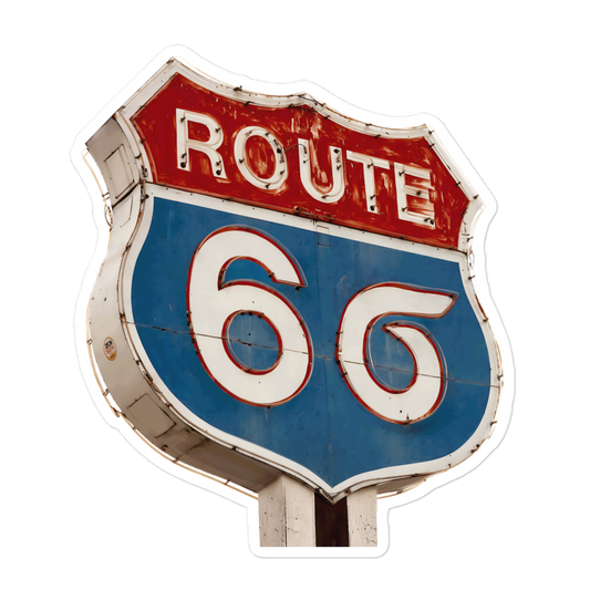 Rustic Route 6 Sigma Highway Sign Sticker for Six Sigma Black Belts and Industrial Engineers