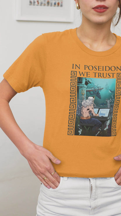 In Poseidon We Trust Women's Relaxed T-Shirt | Gift for Data Lovers