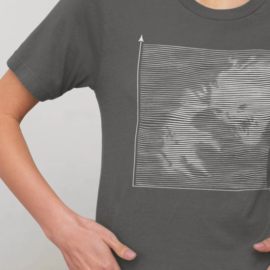 Eerie black and grey unisex data t-shirt