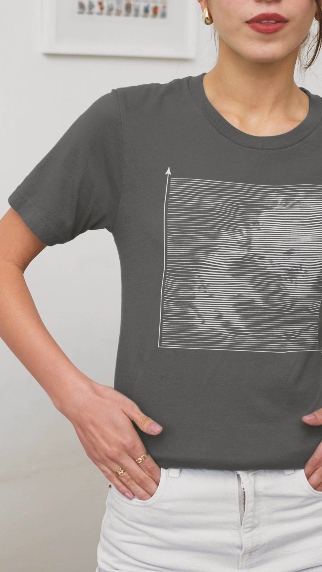 Eerie black and grey unisex data t-shirt