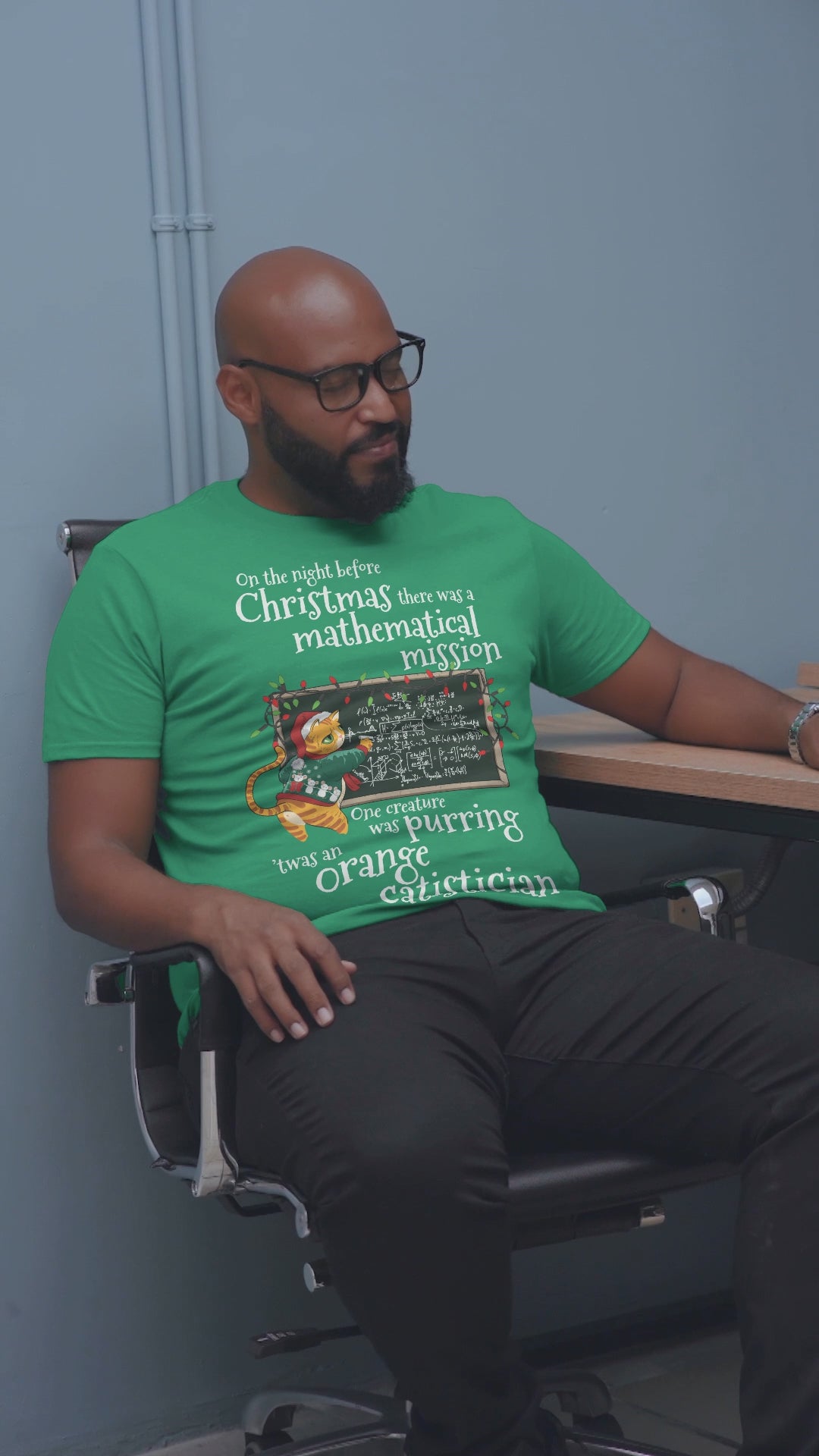 Christmas Catistician T-shirt for Data Scientists & Statisticians