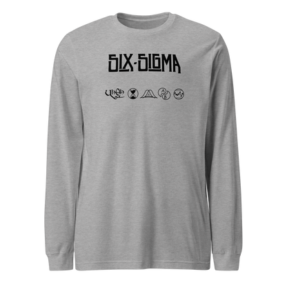 Long Sleeve T-Shirt for Lean Six Sigma professionals who love classic rock.