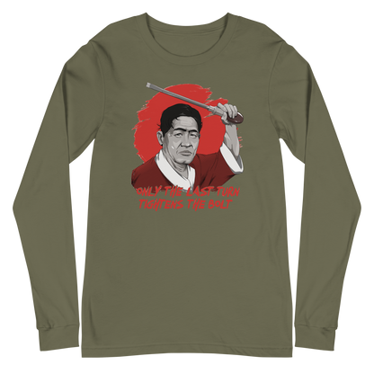 Shigeo Shingo "Only the Last Turn" Unisex Long Sleeve T-shirt | Lean Manufacturing Humor