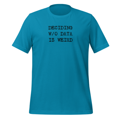 T-shirt for quality improvement professionals in aqua blue