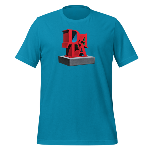 LOVE DATA Sculpture Unisex T-shirt for Statisticians and Quality Teams