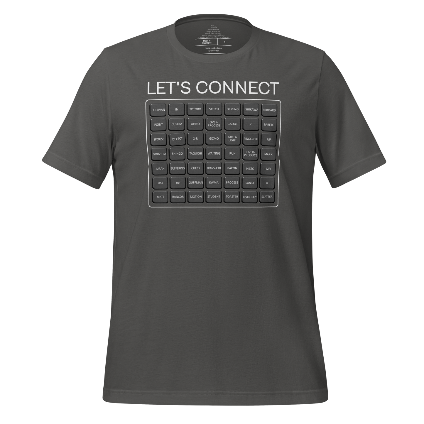 Connections T-shirt for six sigma black belts, industrial engineers, process improvement experts