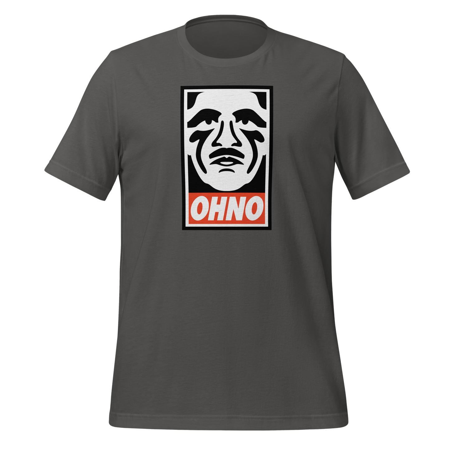 T-shirt featuring Taiichi Ohno, creator of the Toyota Production System for operational excellence professionals, industrial engineers, six sigma black belts, lean manufacturing people in asphalt