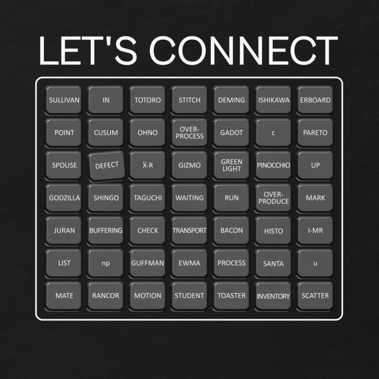 Let's Connect (Connections Game) Unisex Tee for Lean Six Sigma Experts