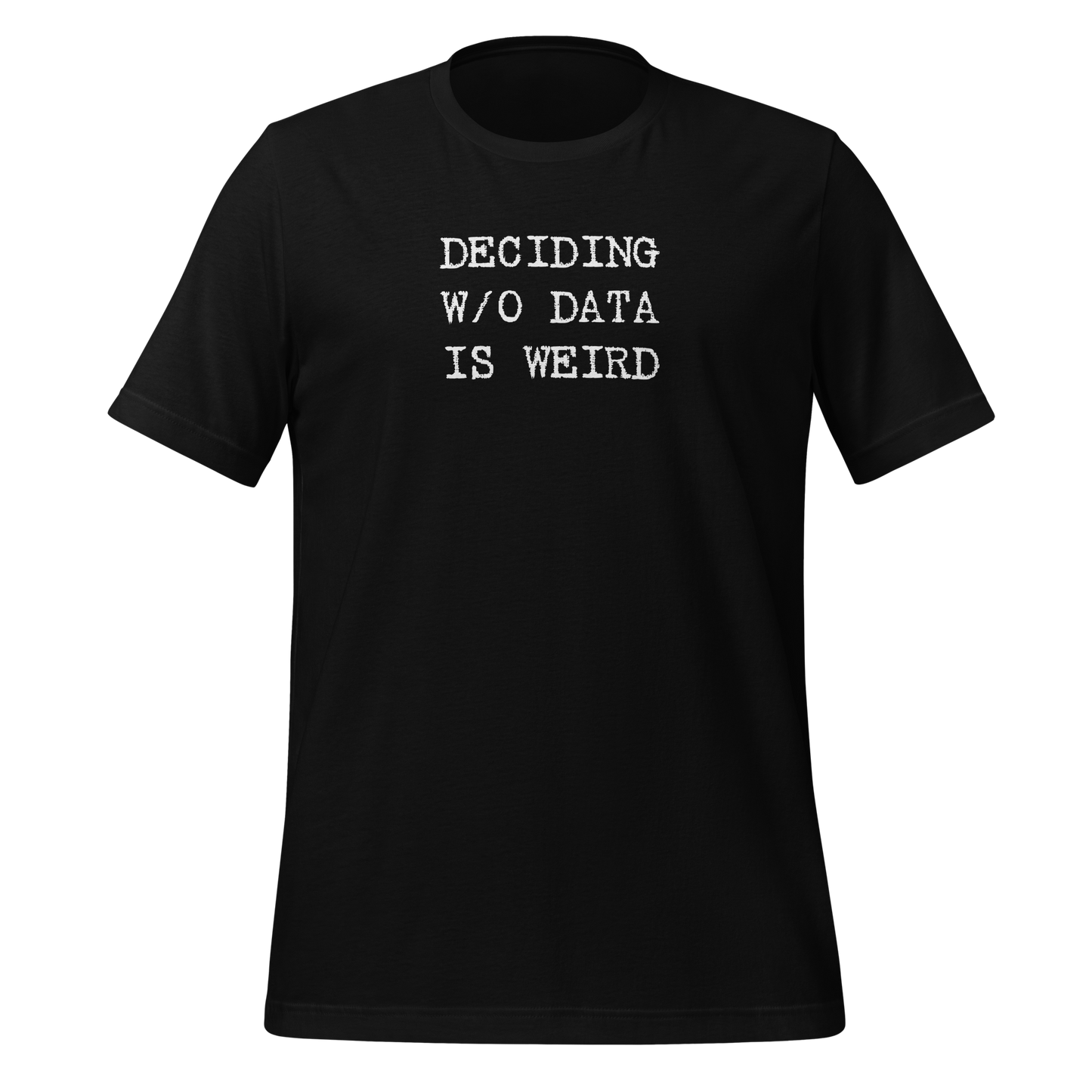 T-shirt for analysts and data scientists in solid black