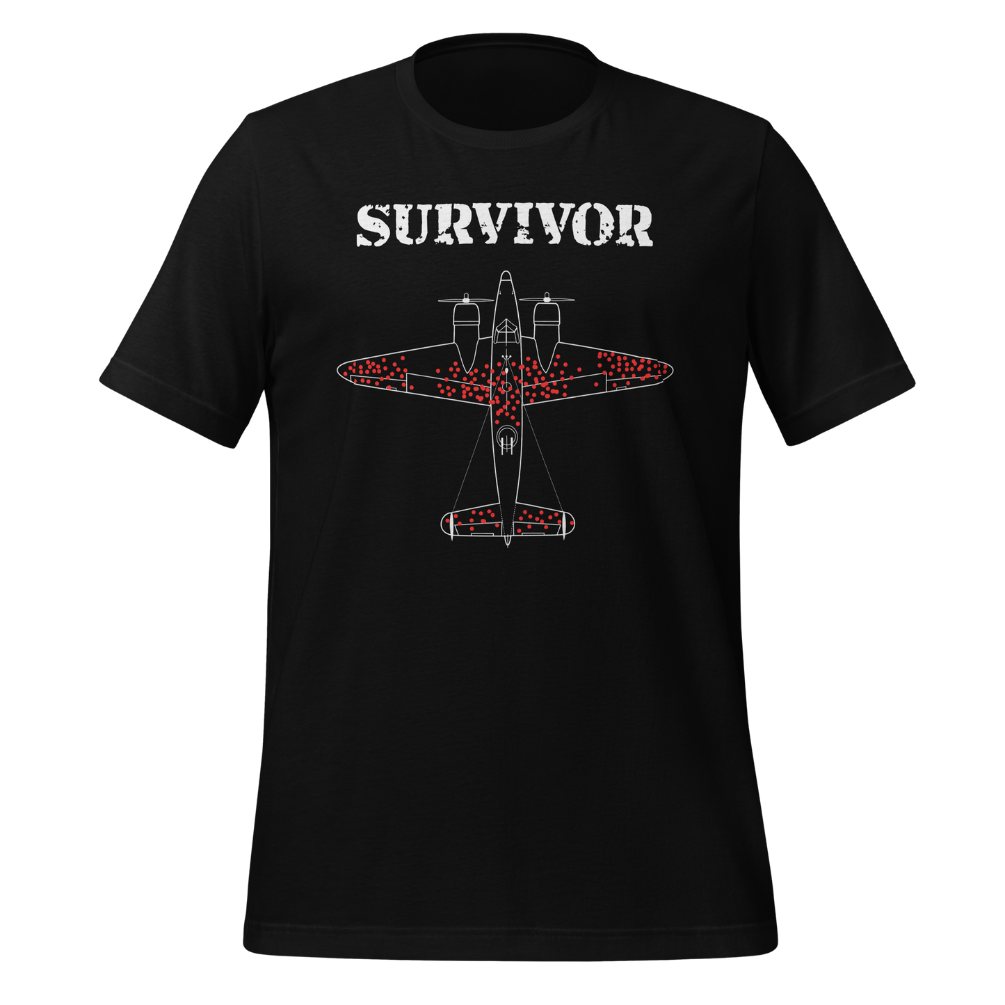 Survivorship Bias Airplane Damage Unisex T-shirt for Data Scientists 