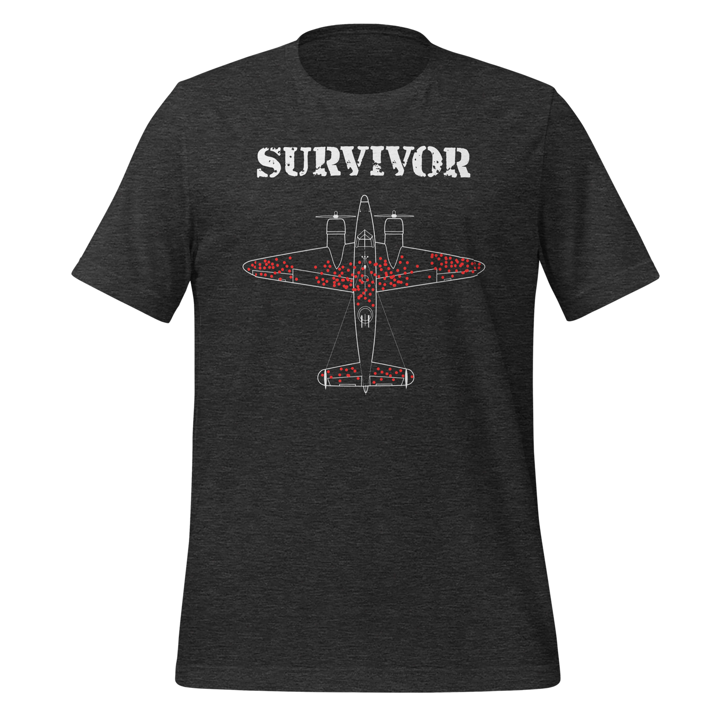 Survivorship Bias Airplane Damage Unisex T-shirt for Data Scientists 