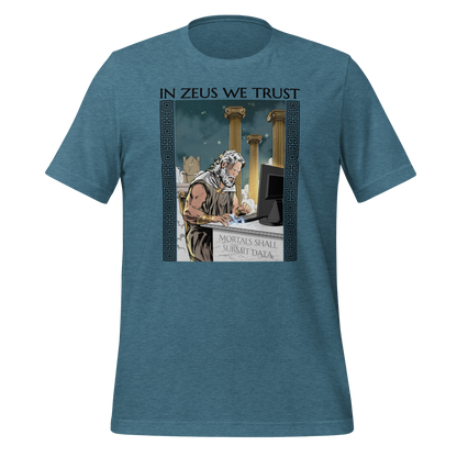 In Zeus We Trust Unisex Tee | Gift for Scientists and Statisticians