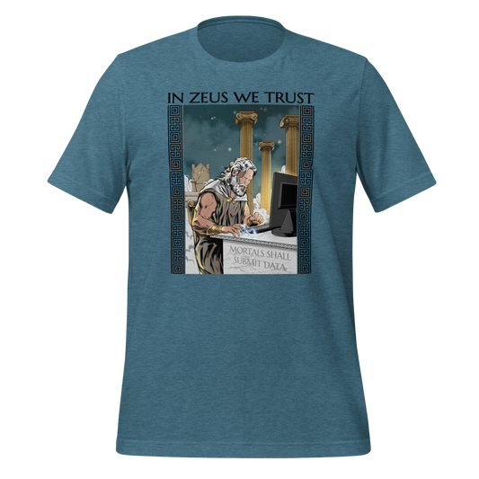 In Zeus We Trust Unisex Tee | Gift for Scientists and Statisticians