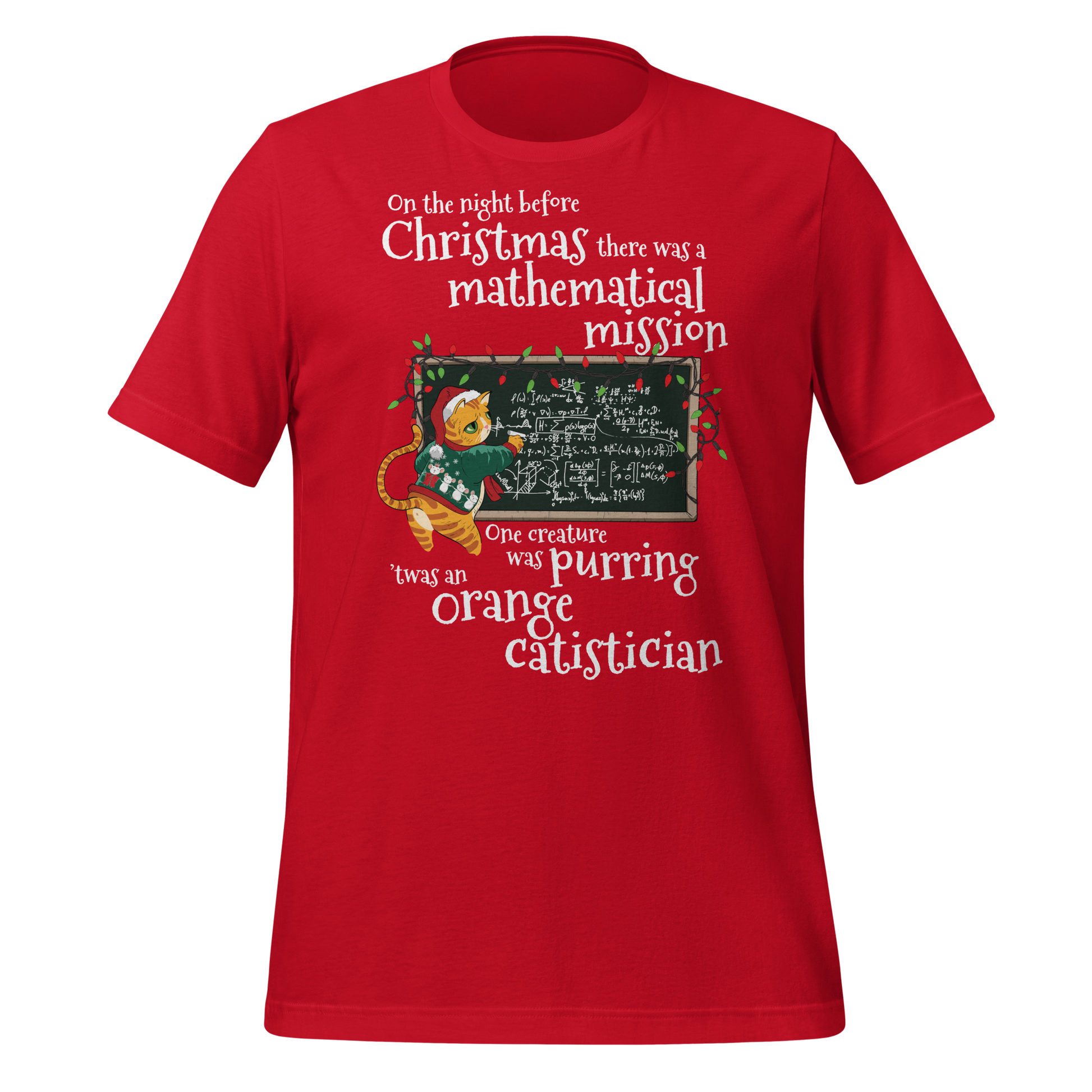 Christmas Catistician Unisex T-shirt for Data Scientists & Statisticians