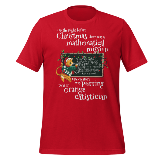 Christmas Catistician Unisex T-shirt for Data Scientists & Statisticians