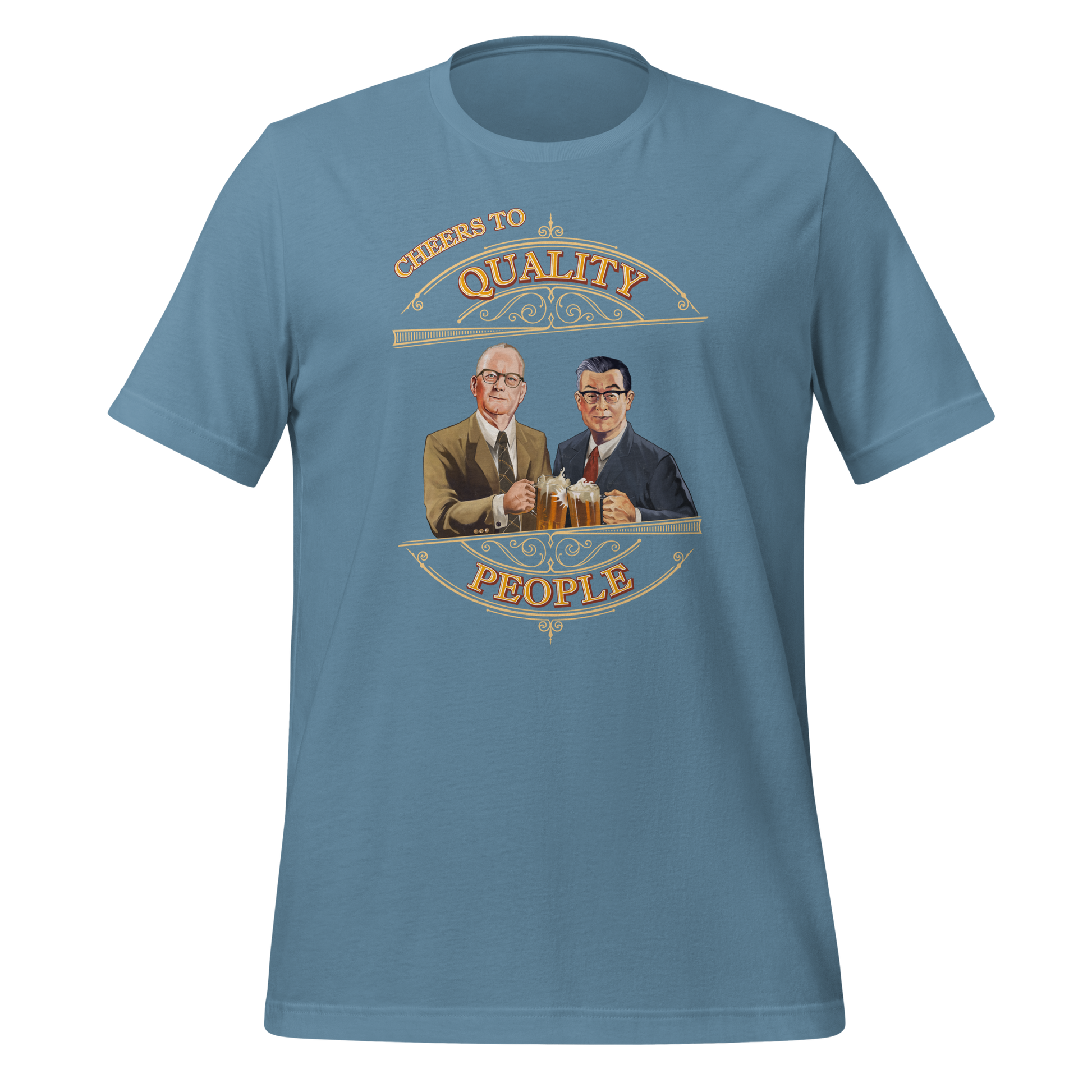 Quality Improvement People Unisex T-shirt Featuring Deming & Ishikawa