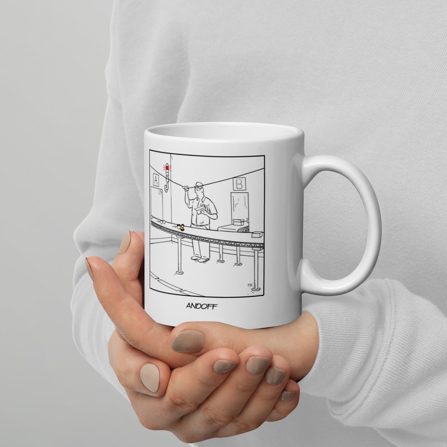 Andon New Yorker style cartoon mug