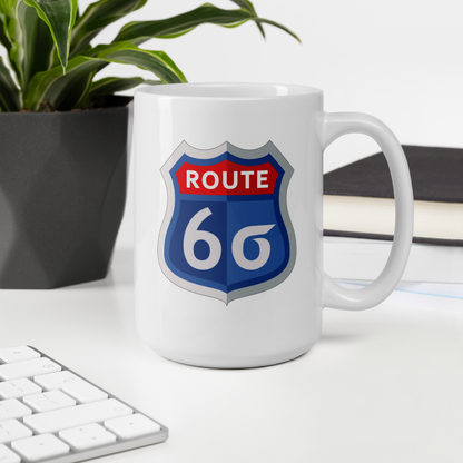 Route 6 Sigma White Ceramic Mug | Gift for Six Sigma Black Belts and Industrial Engineers