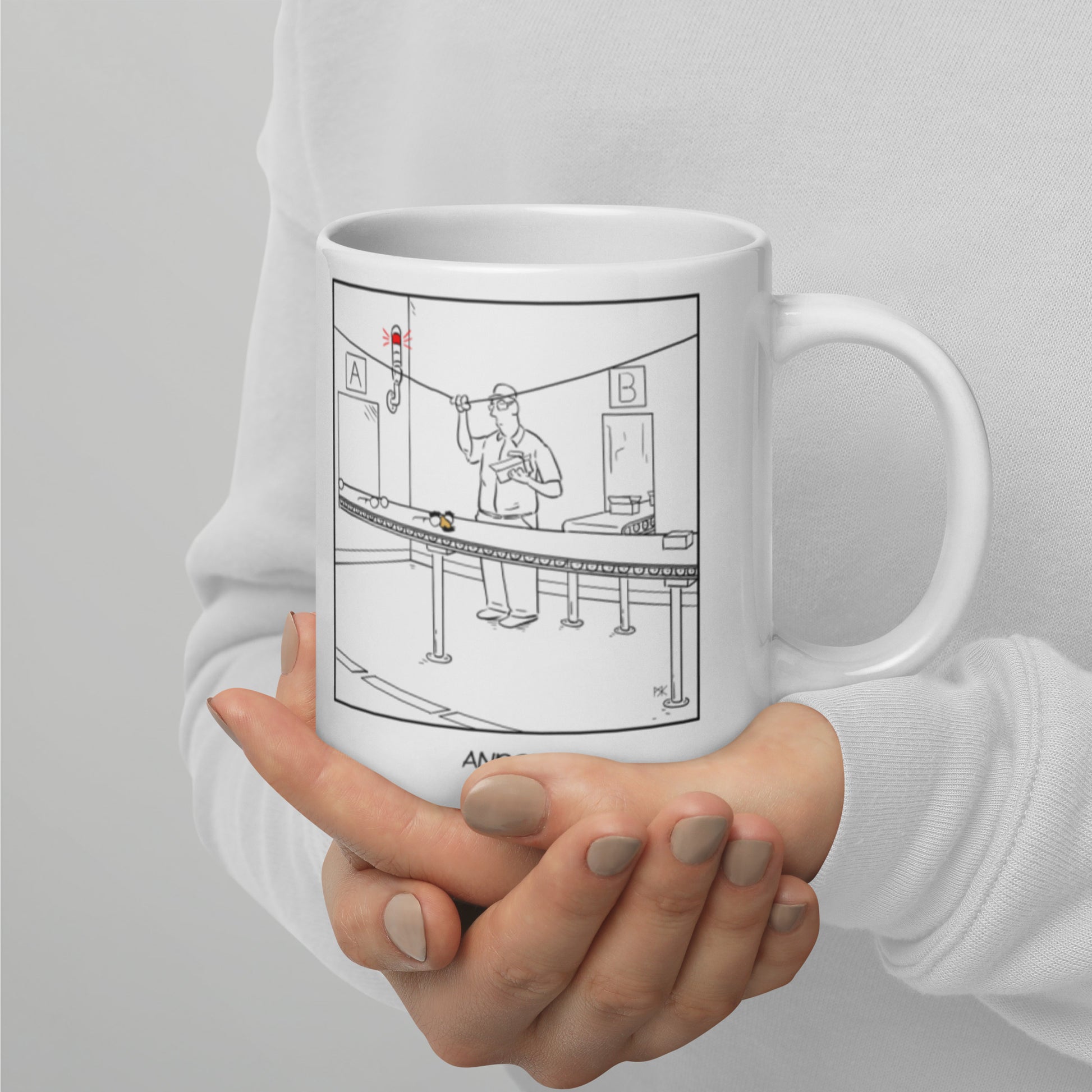 Continuous improvement cartoon mug