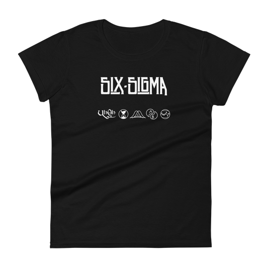 Zeppelin Style Six Sigma DMAIC Women's Fashion Fit Tee for Black Belts