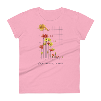 Poisson Distribution T-shirt in charity pink