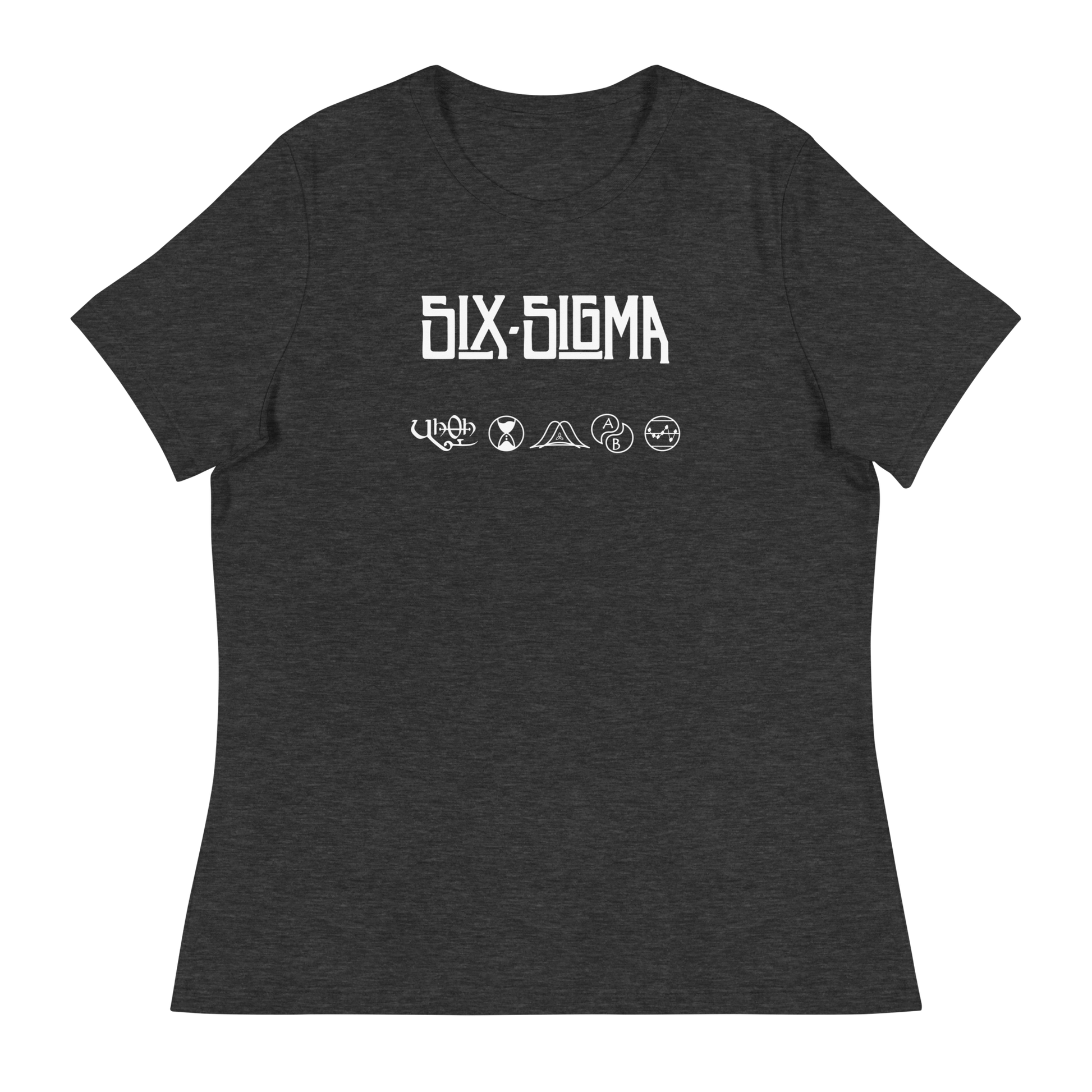 Heather grey, relaxed women's t-shirt for lean six sigma professionals who love classic rock