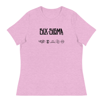 Heather lilac pink, relaxed women's t-shirt for lean six sigma professionals who love classic rock